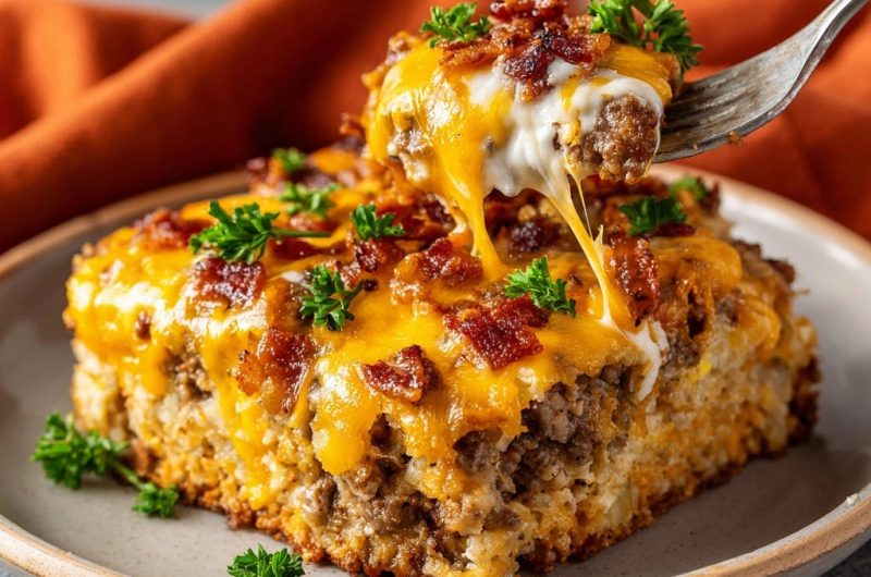 Cheesy Bacon Beef Bake