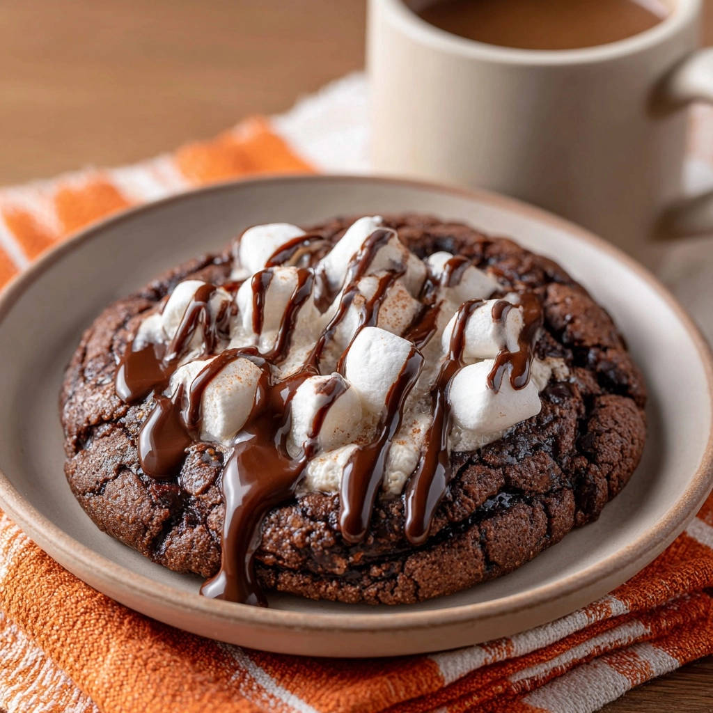 Decadent Chocolate Marshmallow Mug Cake topped with melted marshmallows and a rich chocolate drizzle.
