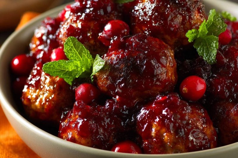 Cranberry Glazed Meatballs