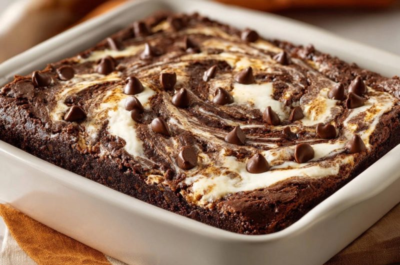 Fudgy Cheesecake Swirl Brownies