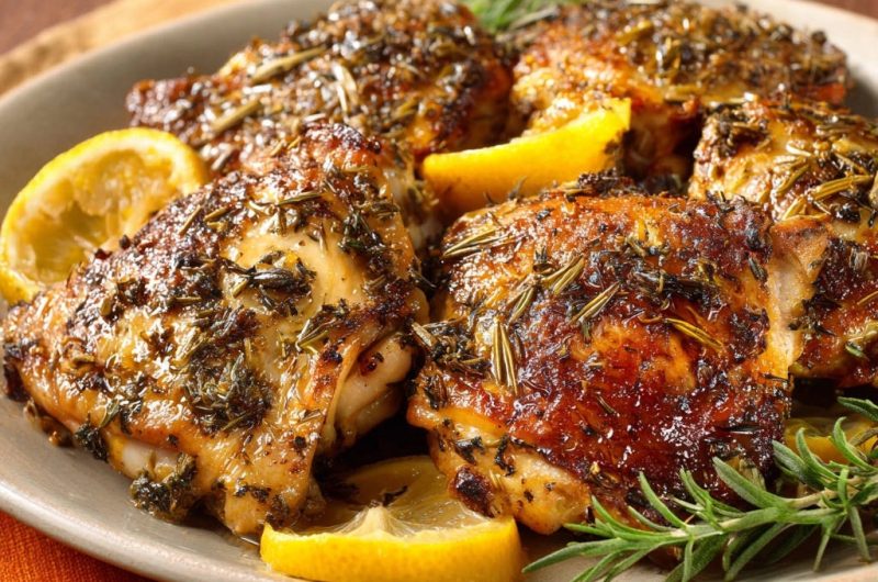 Crispy Lemon Herb Chicken Thighs