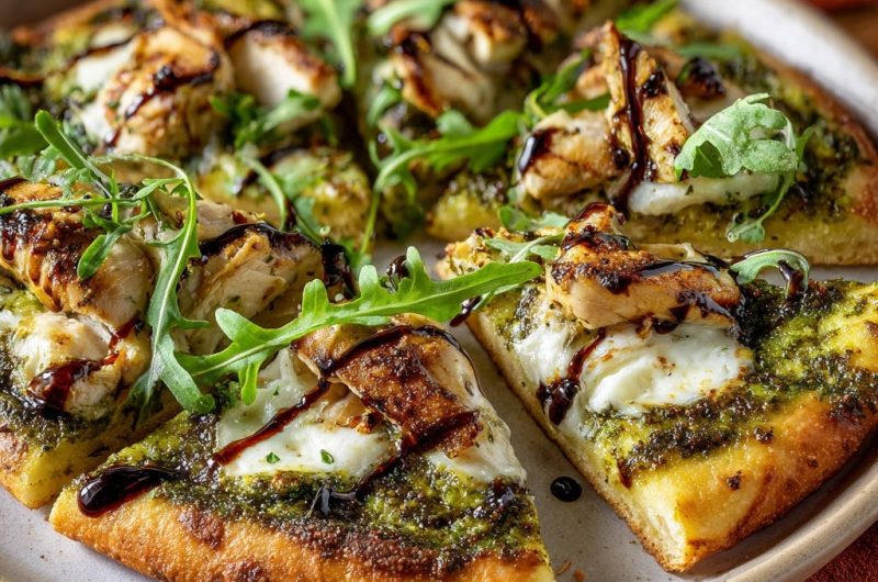 Pesto Chicken Flatbread