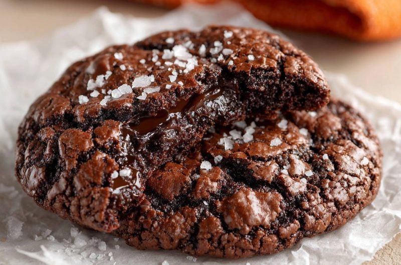 Salted Dark Chocolate Cookies