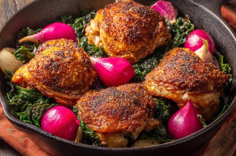 Skillet Roasted Chicken Thighs