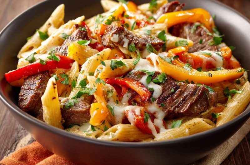 Steak Pepper Penne Pasta