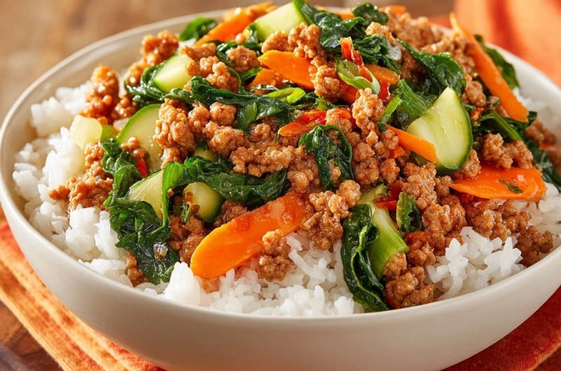 Turkey Veggie Rice Bowl