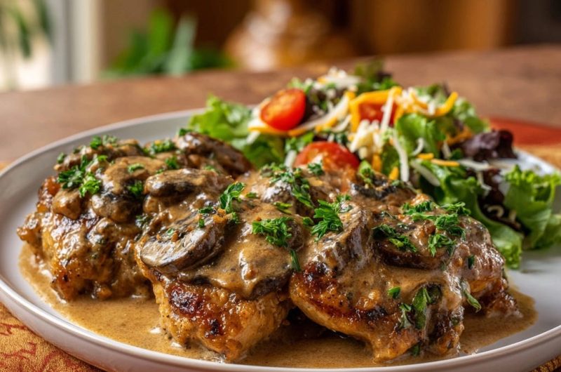 Creamy Mushroom Chicken Cutlets