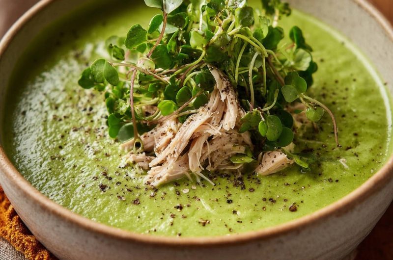 Vibrant Green Chicken Soup