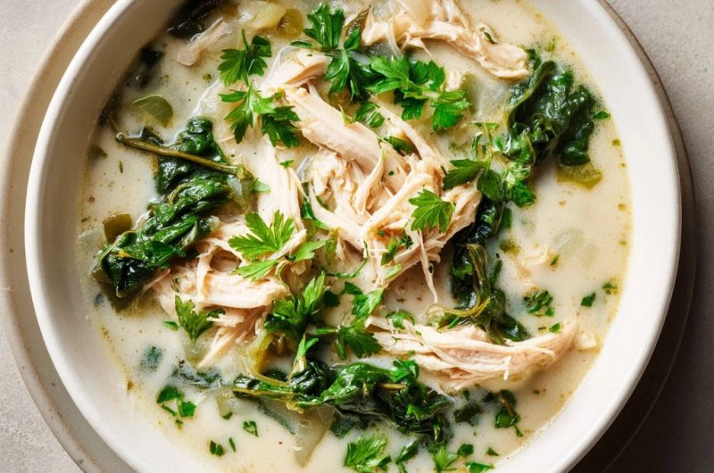 Shredded Chicken and Kale Stew