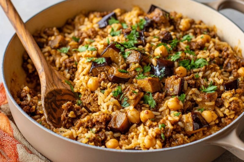 Spiced Rice and Eggplant
