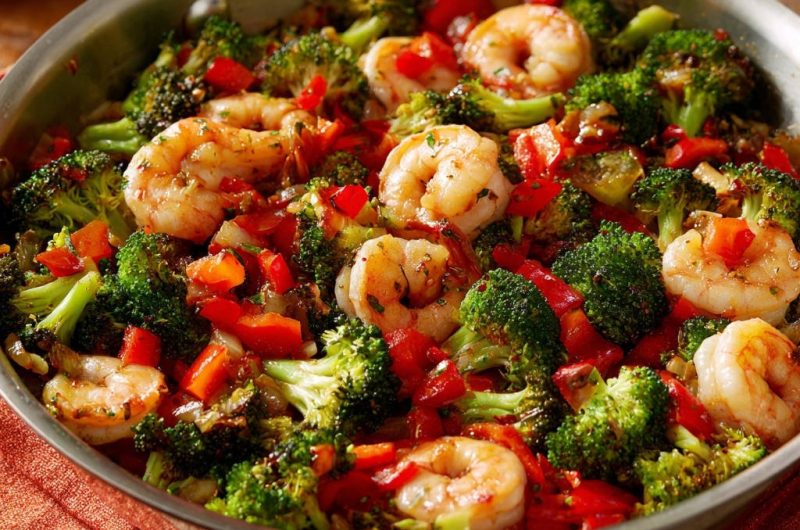 Spicy Skillet Shrimp and Broccoli