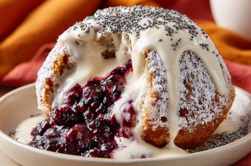 Blackberry Poppy Seed Lava Cake