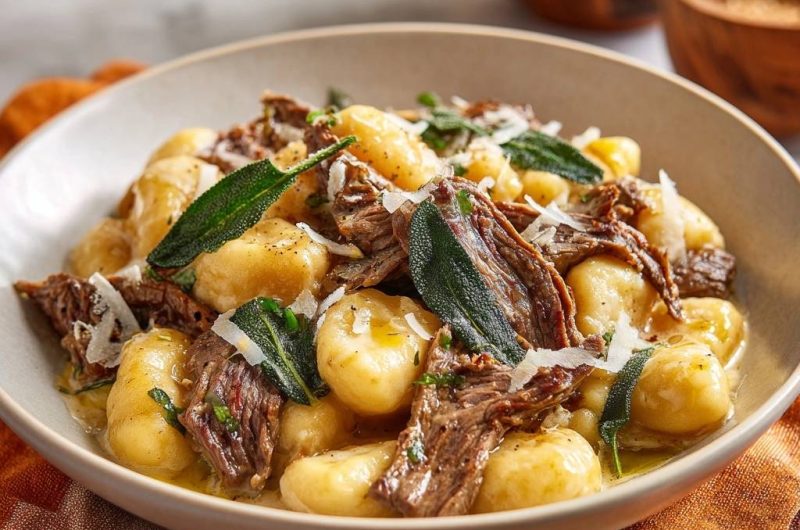 Braised Beef Gnocchi with Crispy Sage
