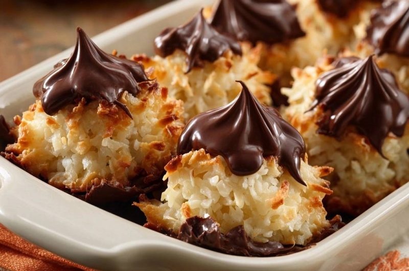 Chocolate-Topped Coconut Macaroons