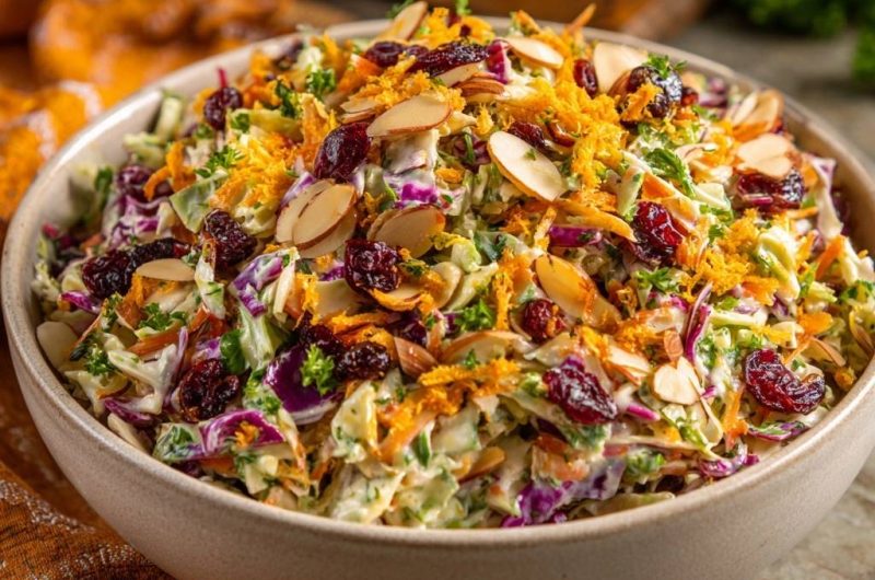 Cranberry Almond Kale Slaw