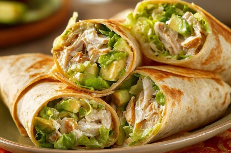 Creamy Chicken Avocado Wraps