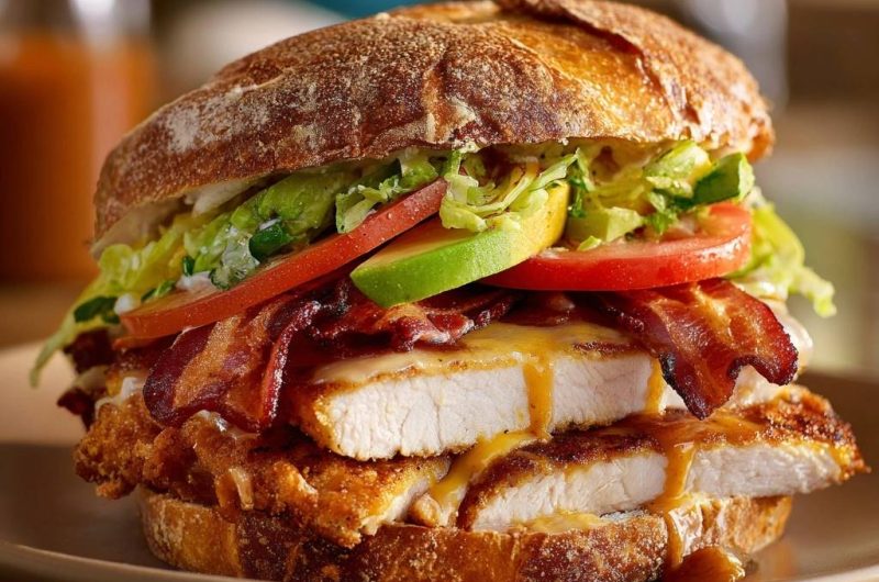 Crispy Chicken Bacon Avocado Club