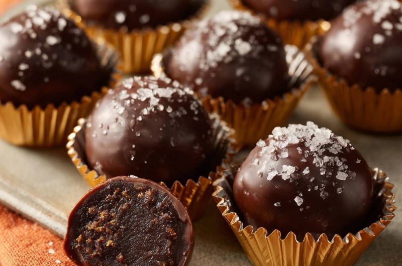 Dark Chocolate Sea Salt Truffles
