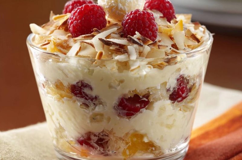 Raspberry Pineapple Coconut Parfait