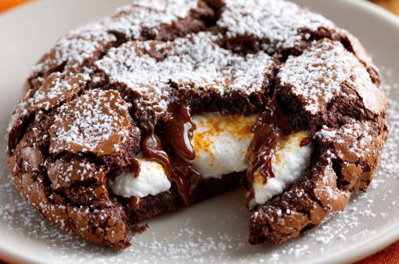 Rich Double Chocolate S'mores Cookie