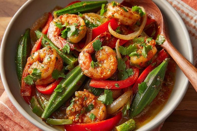 Shrimp Okra Stir-Fry