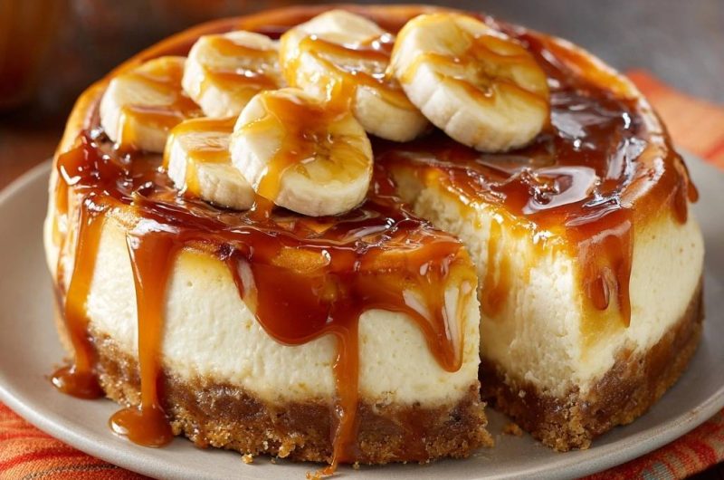 Caramel Banana Cheesecake