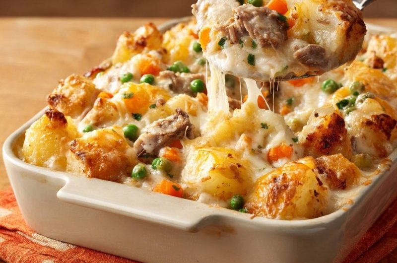 Cheesy Beef Potato Casserole