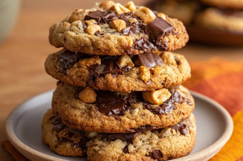 Chunky Chocolate Peanut Cookies