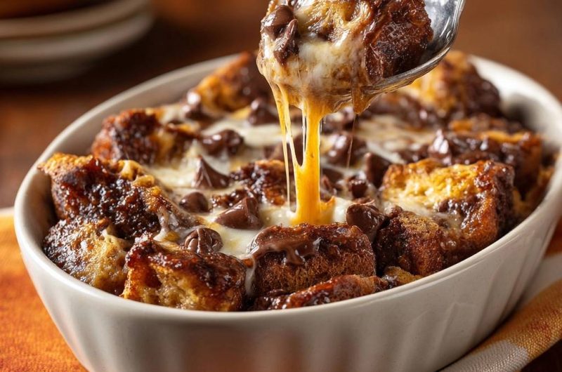Chocolate Cheese Bread Pudding
