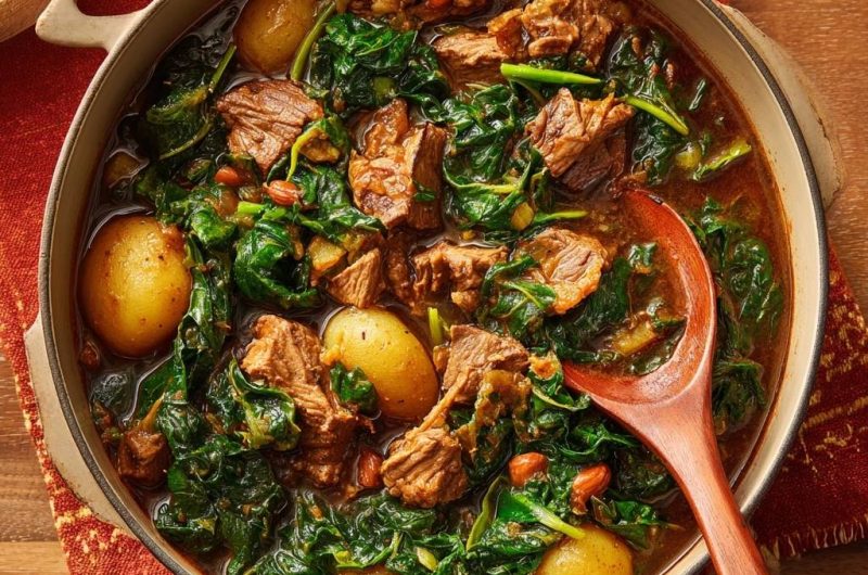 Beef Spinach Potato Stew