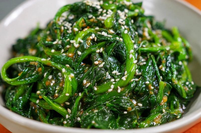 Sesame Garlic Spinach