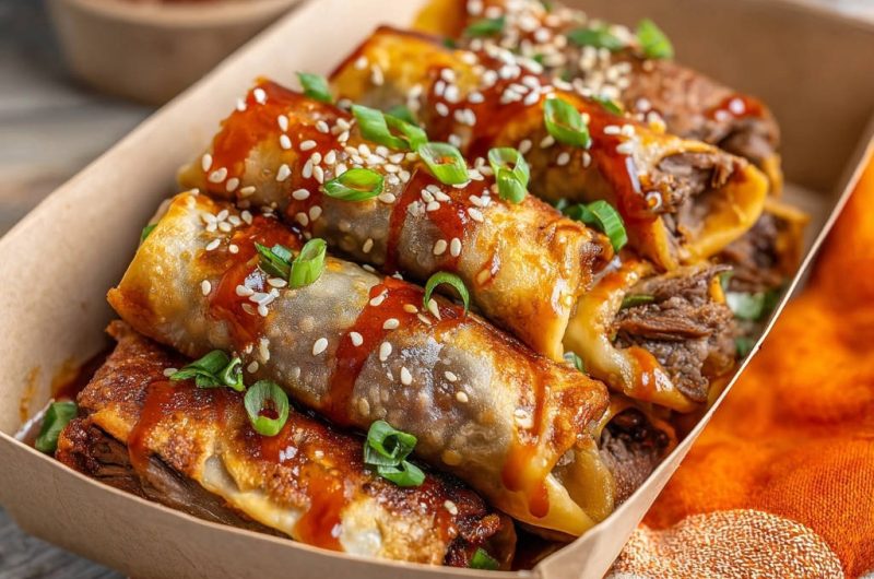 Shredded Beef Spring Rolls
