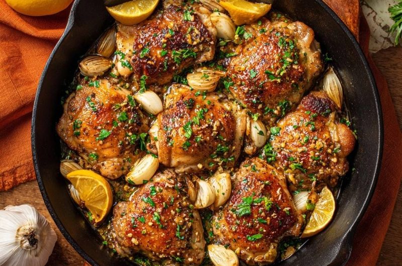 Lemon Garlic Chicken Thighs