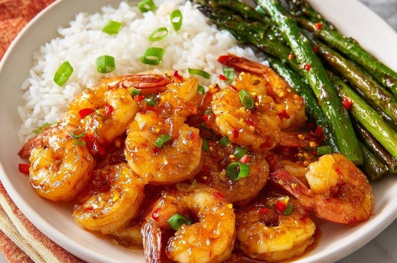 Sticky Chili Glazed Shrimp