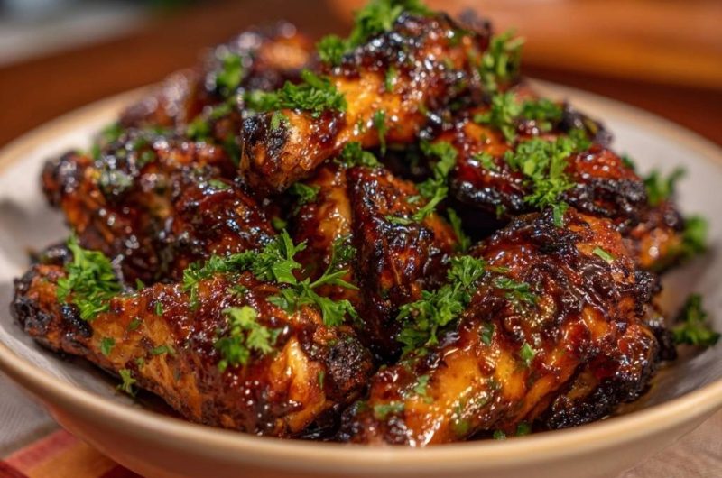 Sticky Glazed Chicken Wings