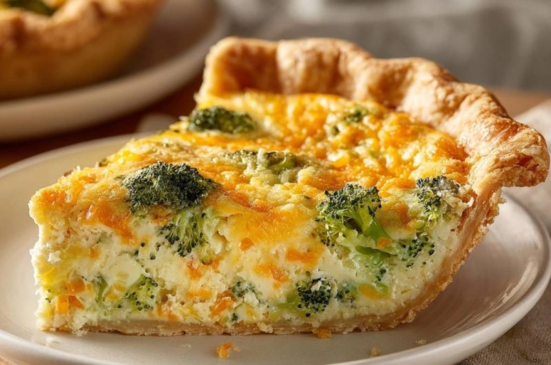 Broccoli Cheddar Quiche