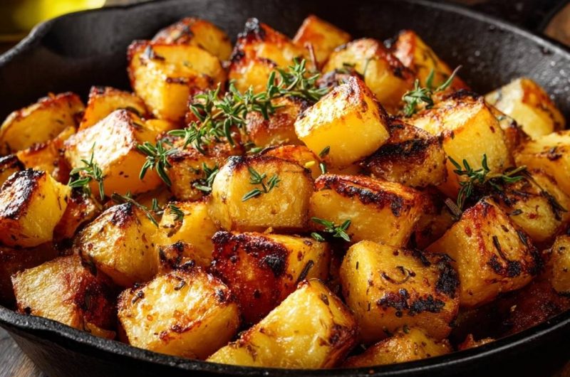 Cast Iron Thyme Roasted Potatoes