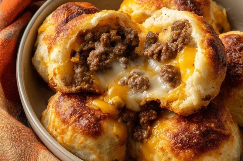Cheeseburger Stuffed Biscuits
