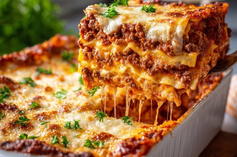 Cheesy Beef Lasagna
