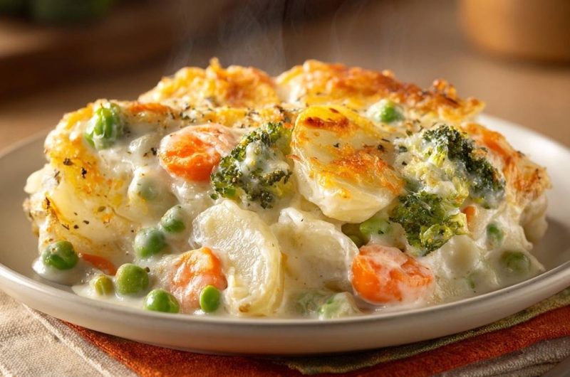 Cheesy Potato Veggie Casserole