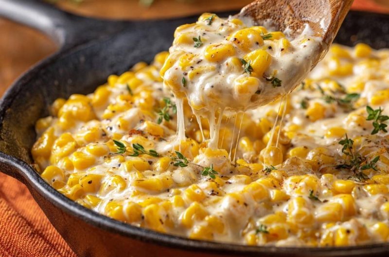 Cheesy Skillet Creamed Corn