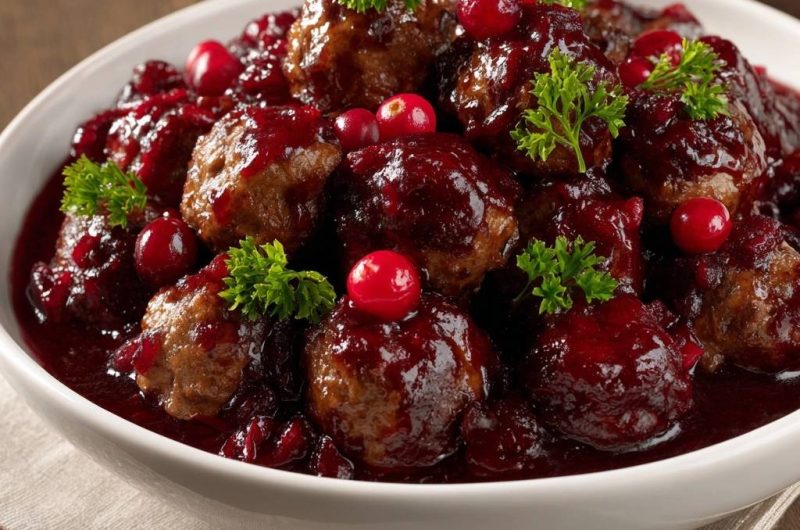 Cranberry Glazed Meatballs