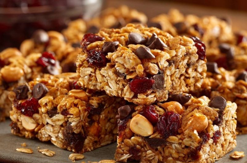 Cranberry Peanut Chocolate Chip Granola Bars