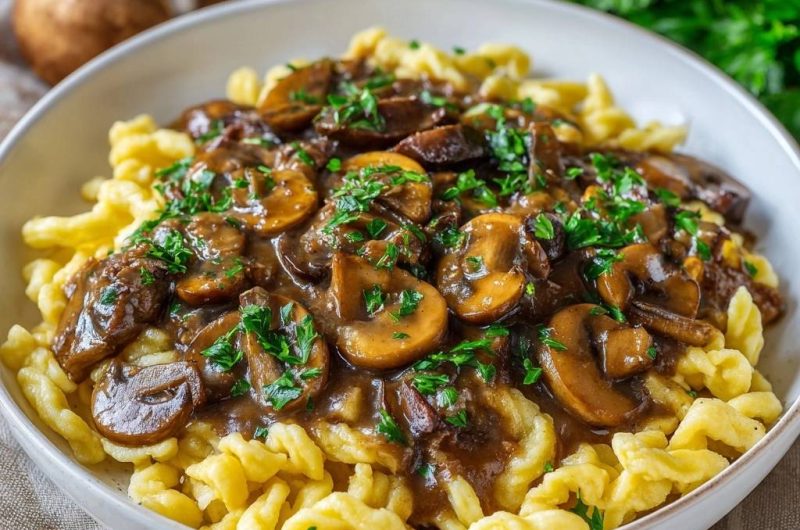 Creamy Mushroom Spaetzle
