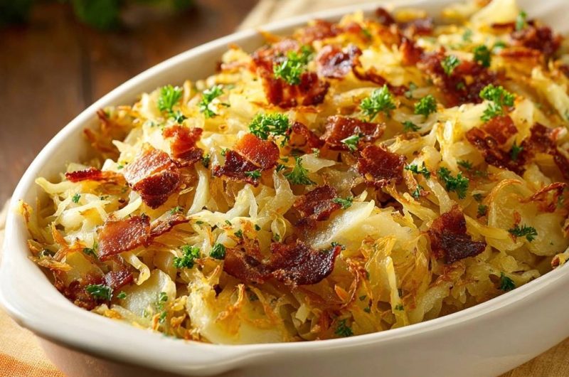 Crispy Bacon Onion Hash Browns
