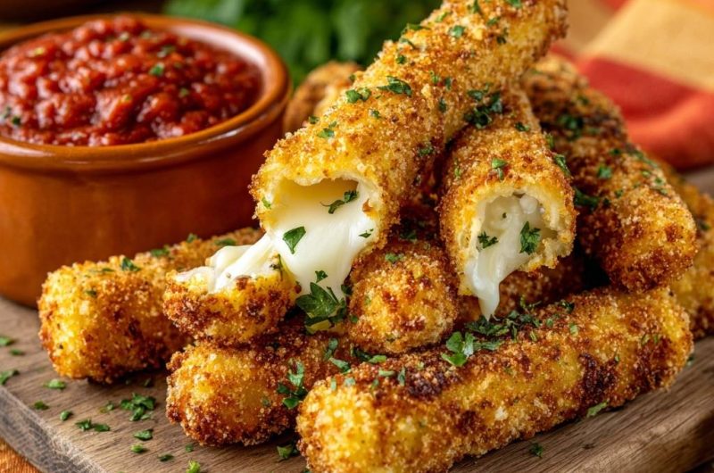 Crispy Panko Mozzarella Sticks