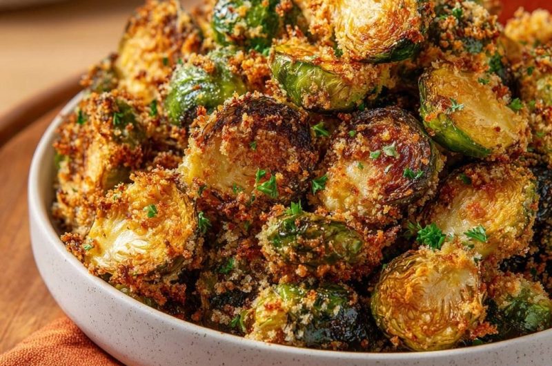 Crispy Panko Parmesan Brussels Sprouts