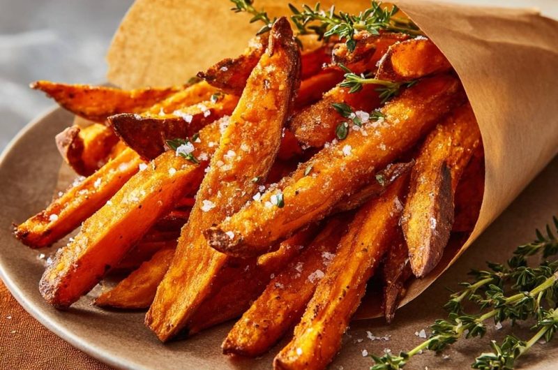 Crispy Thyme Sea Salt Sweet Potato Fries