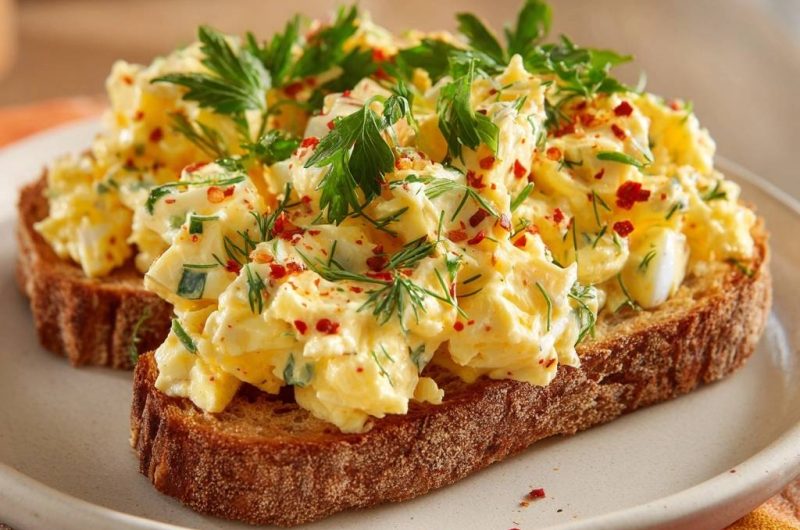 Dill Paprika Egg Salad Toast