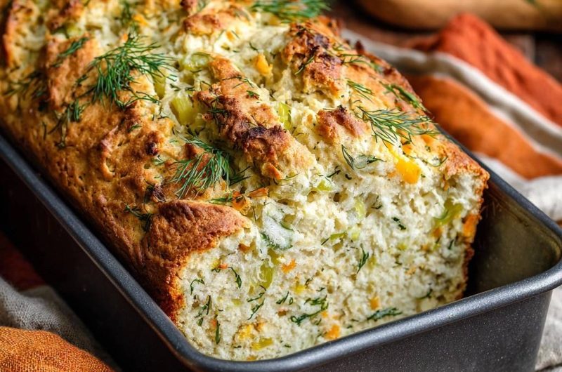 Fluffy Dill Zucchini Carrot Bread